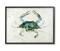 Stupell Industries Blue Sea Crab Over Beige Soft Watercolors Framed Wall Art